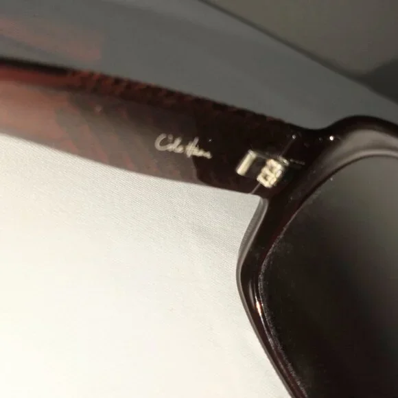 COLE HAAN DARK BROWN SQUARE SUNGLASSES DESIGNER POLARIZED